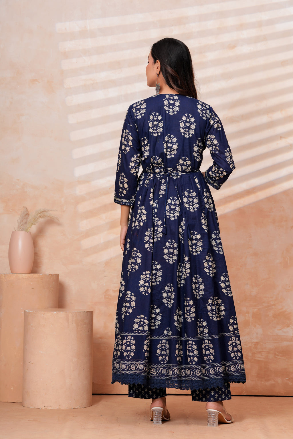 Women Blue Printed Kurta Set with printed Dupatta