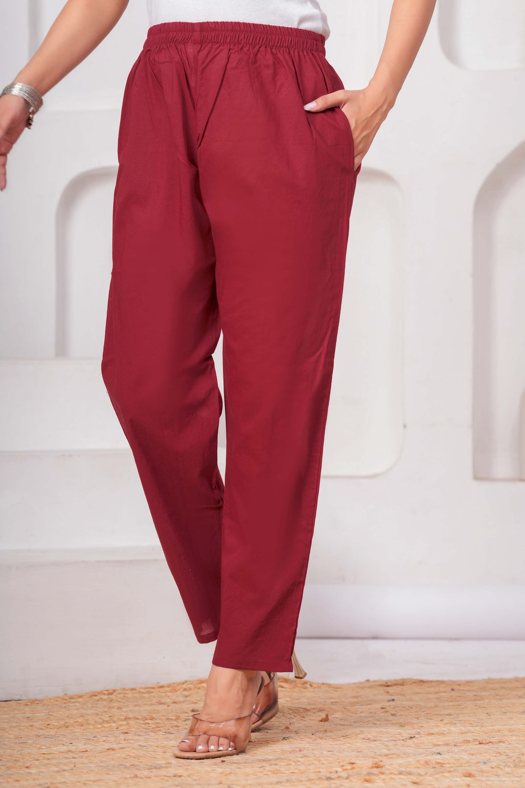 Maroon Embroidered Kurta Set with Printed Dupatta