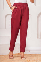 Elegant Maroon Embroidered Kurta Set with Dupatta