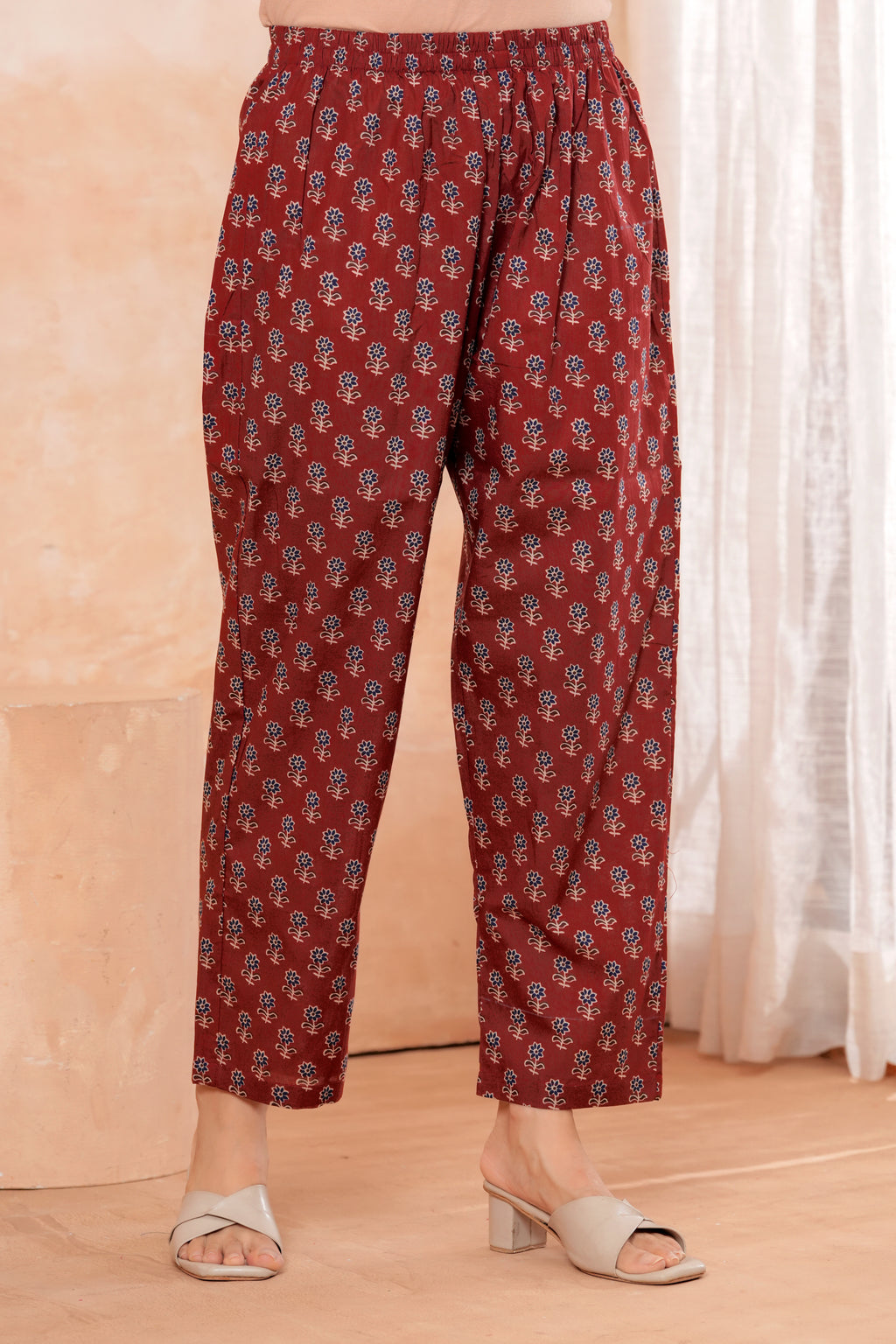 Elegant Maroon HandWorked Kurta Set With  Printed Duptta